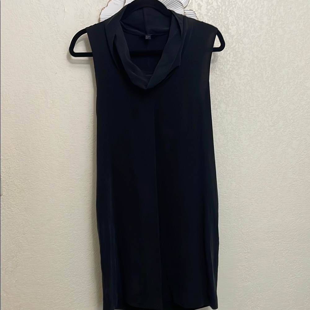 COS Black Sleeveless Midi Dress with Cowl Neck
